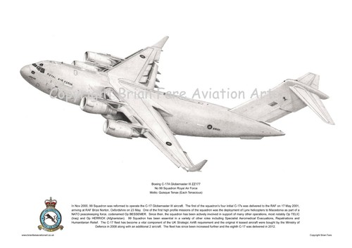 Artist signed aviation art