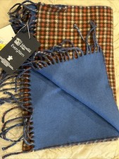 Gents Pure Cashmere Scarf Reversible Johnstons of Elgin Famous Makers RRP £139.