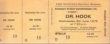 Dr Hook Free Trade Hall Manchester 9th June 1976 ticket UK 1976 Original ticket