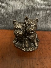 Westie puppies bronze figurine - westie,