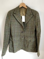 Ladies James Purdey & Sons Tweed Jacket Brown Green New Size UK 12 Wool