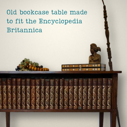 Old bookcase table console - old,