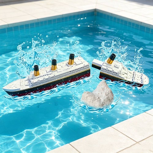 Split half titanic bath - half,