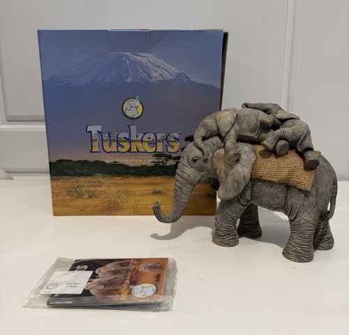 Elephant ornament tuskers - ornament,