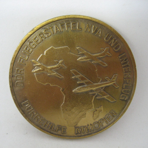 Old ddr medal drought aid - ddr,