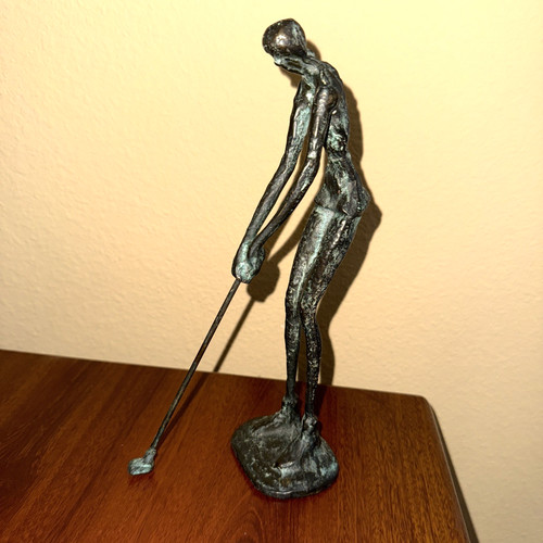 Vintage bronze patina woman - vintage,