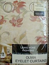 Olivia Tapestry Gold Beige Terracotta & Green Ring Top Curtains. Cushion Covers.