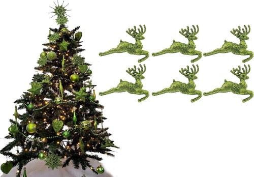 6pc reindeer christmas tree - reindeer,