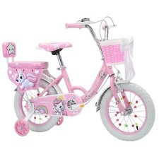 12/14/16inch Kids Bike Children Girls Pink Purple Bicycle Cycling Removable