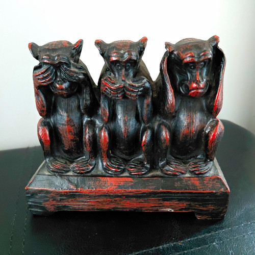 Carved wooden three wise - wooden,