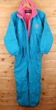 Vintage 80s 90s Neon All In One Apres Ski Snow Suit 44 M Ski Poles International