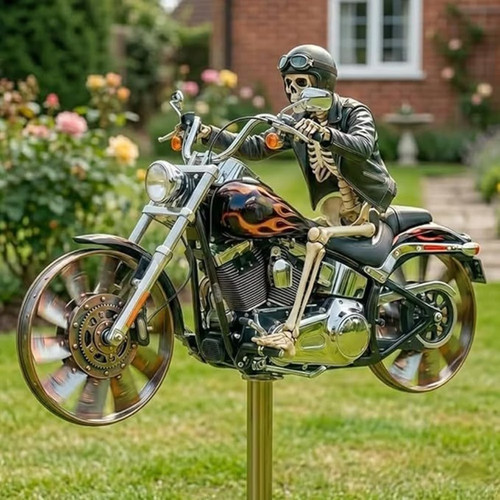 Motorcycle wind spinner - wind, yard