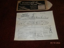 1940's MODELCRAFT vintage Ships Plans: AA148 - HMS EREBUS - SCALE-LINE - VGC
