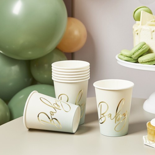 Sage green gold baby - baby, shower