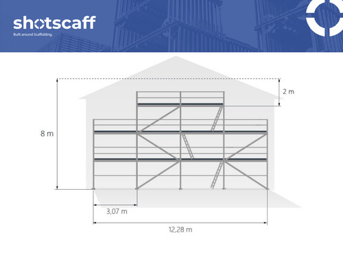 Gable scaffold 8x12m alu scaff - 8x12m, alu-scaff