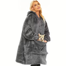 Wearable Fleece Blanket Hoodie