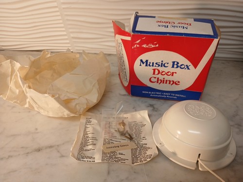 Vintage music box door chime - box,