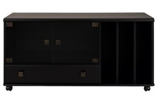 Upcycled Vintage Retro 1980’s Solid Mahogany Media Unit