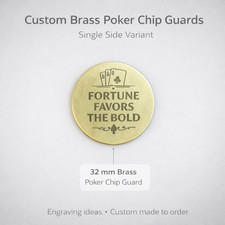 Personalised Brass Poker Card