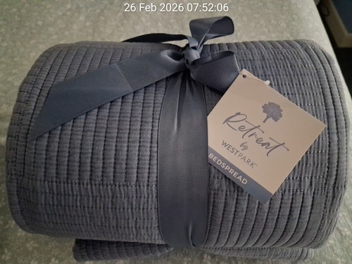 Double chambray bedspread - double,