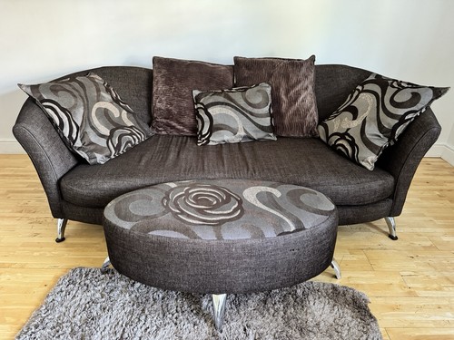 Brown fabric sofa set seater - fabric,