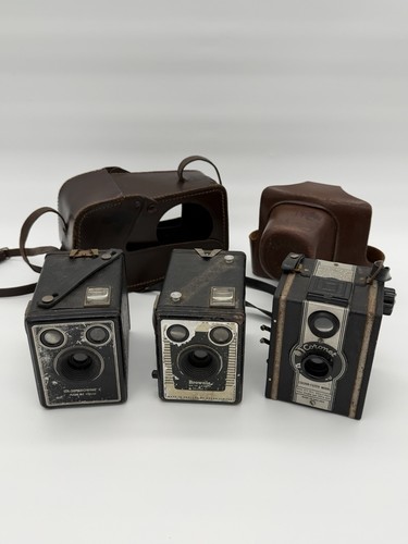 Vintage box camera bundle - box,