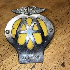 VINTAGE AA CAR BADGE. WITH