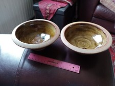 SCOTT MARSHALL, Bosceane Pottery, St Just. 2xBowls. No mark. 6" Rim Di 2.25"Tall