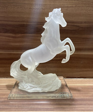 Frosted Acrylic Rearing Horse Statue Figurine  The Julian Crystaline Collection