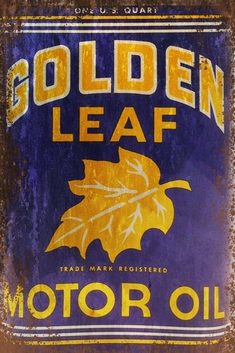 Golden leaf motor oil vintage - leaf,