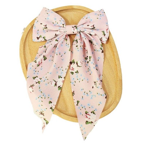 Ribbon floral bow hair - floral,