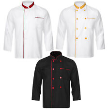 Men‘s Coat Cafe Shirt Cooking Tops Waitress Chef Jacket Staff Top Bakery Hotel
