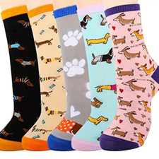 new 1pr ladies sausage dog/dachshund themed ankle socks.UK 4-7
