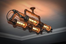 Vintage Industrial Rustic Retro Style Pipe Light Steampunk Table Lamp