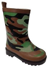 New Boys Novelty Camouflage Wellington Army Style Waterproof Rain Snow Wellies