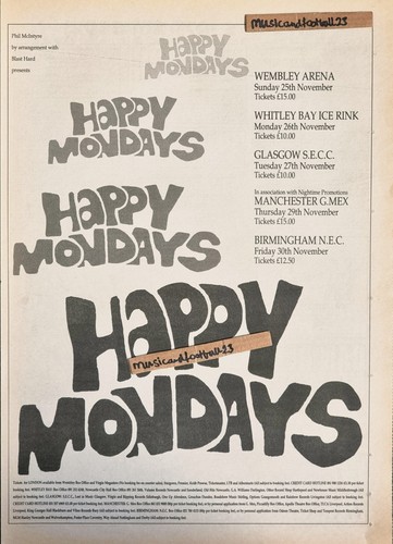 Happy mondays tour - mondays, 1990