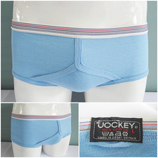 Vintage Jockey  Briefs 1980s Mens Pants Underpants Unused Blue Y Fronts Large