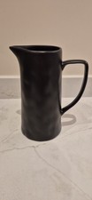 Large Matt Black, Hammered Effect Jug Or Vase