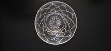Heavy Crystal Salad Dessert Round Bowl 23cm Diameter Excellent Condition