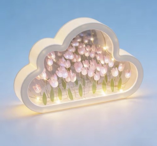 Diy cloud mirror tulip night - diy,
