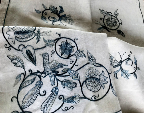 Vintage hand embroidered - hand,
