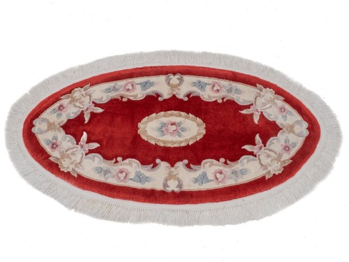Vintage chinese aubusson oval - vintage,