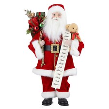 UTEN 18'' Traditional Christmas Santa Claus Doll Standing Figure Xmas Decor Gift