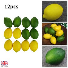 12x Limes Lemon Lifelike Artificial Foam Fake Fruit Imitation Home Party Decors