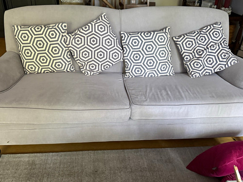 Grey white geometric square - grey,