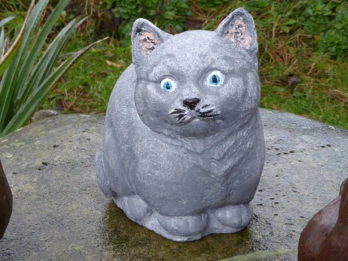 Stone garden ornament cute - stone, so