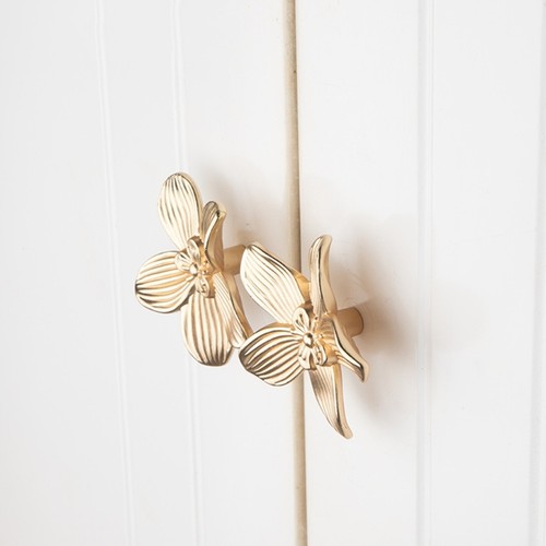 Flower drawer pulls - flower,