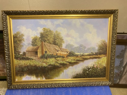 Oil painting country scene