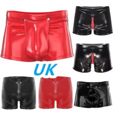 UK Mens Wet Look Faux Leather