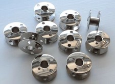 10 SINGER SEWING MACHINE METAL BOBBINS 201K/99K/66K/185K/401/411G/300/400/SERIES
